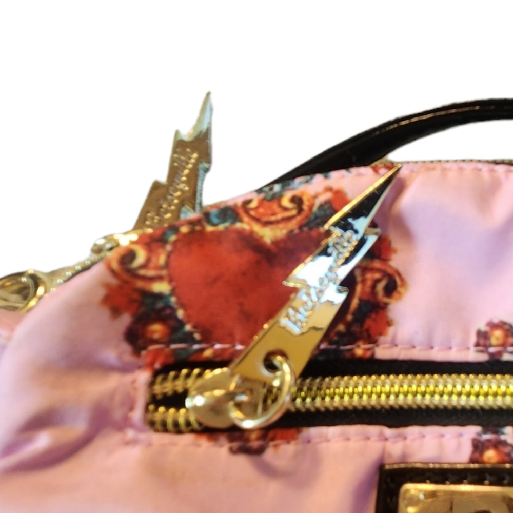 Betsy Johnson Bag Crossbody Pink Heart Purse Womens - Picture 2 of 10